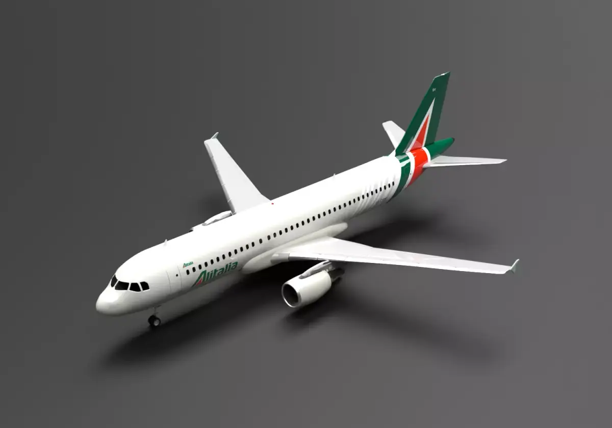 Airbus A320 Alitalia Livery 3D model 3D model