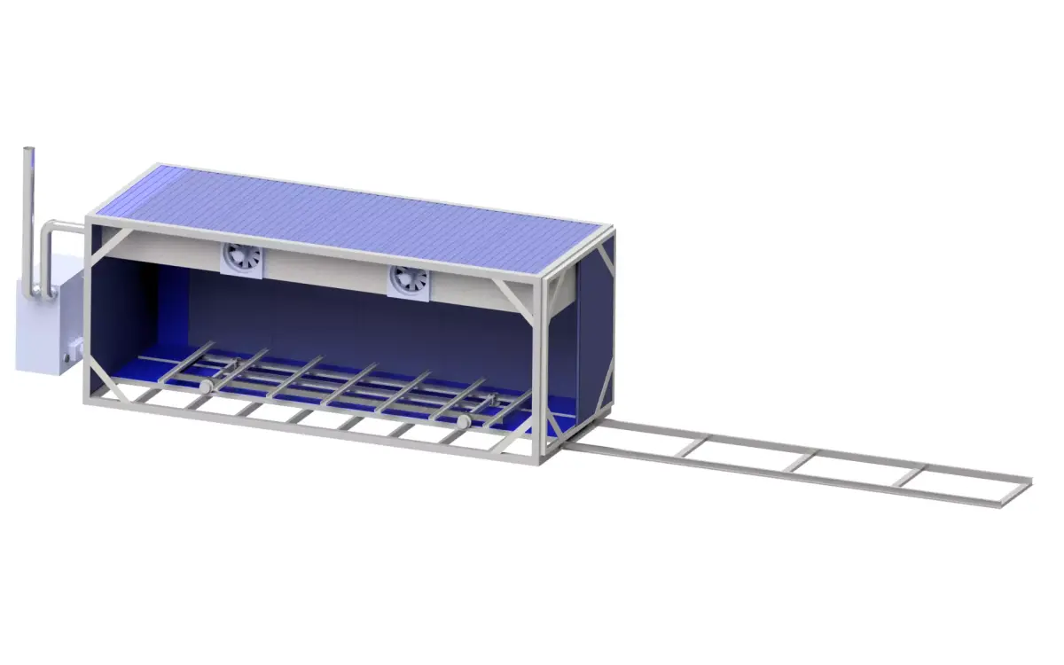 Convection drying chamber for wood 3D model