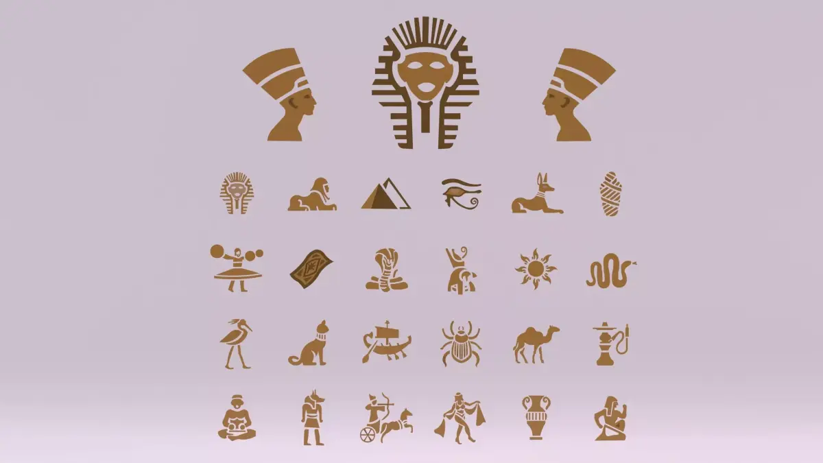 Egyptian Symbols - 010 Low-poly 3D model