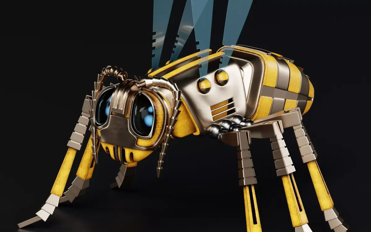 Robot wasp mechanical 3D model