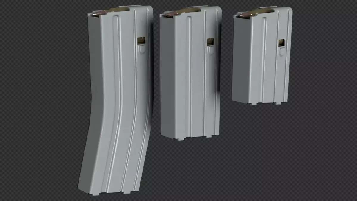 AR-15 Stanag Magazine Bundle Low-poly 3D model