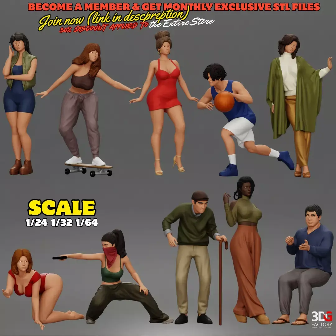 Tier10- 10 Figures  for December 1 3D print model