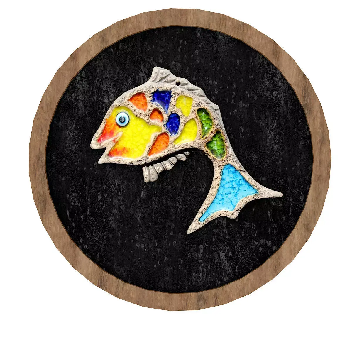 Fish relief table 02 Low-poly 3D model