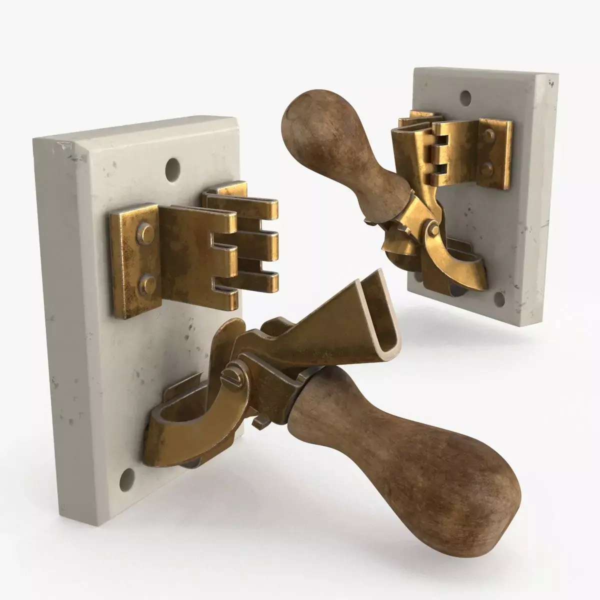 Industrial Power Switch Low-poly 3D model shop