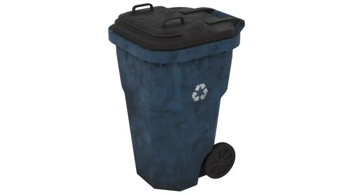 Garbage Container 1 Textured Old 3D model