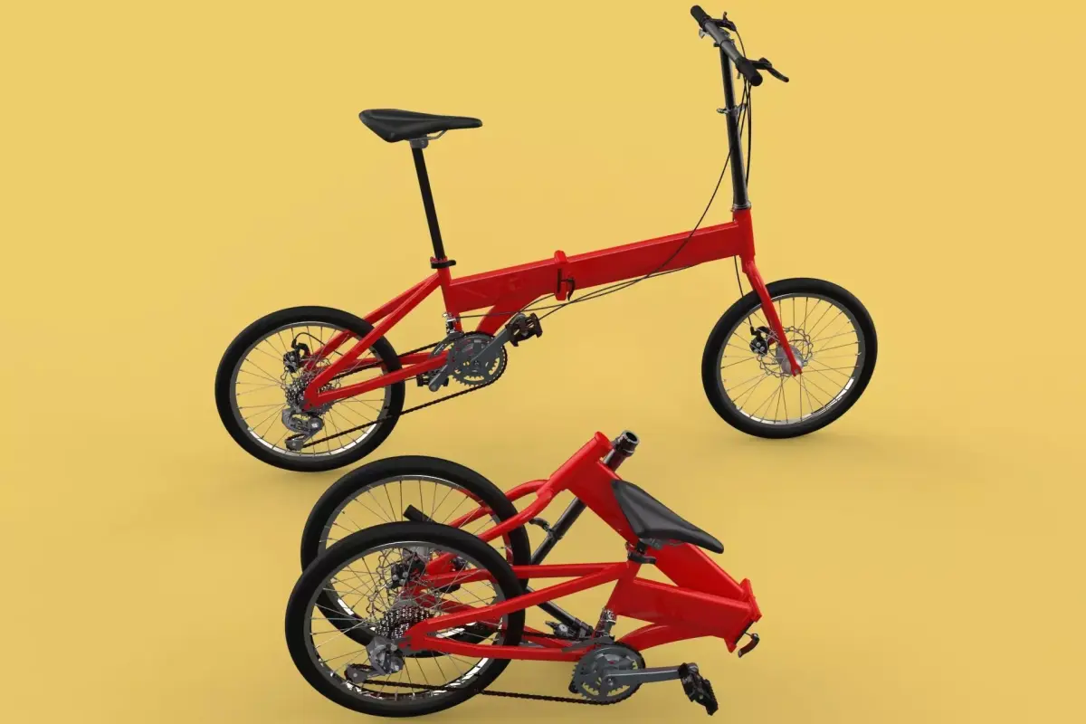 FOLD BICYCLE FOLDING BIKE PORTABLE COMPACT FLIP 3D model