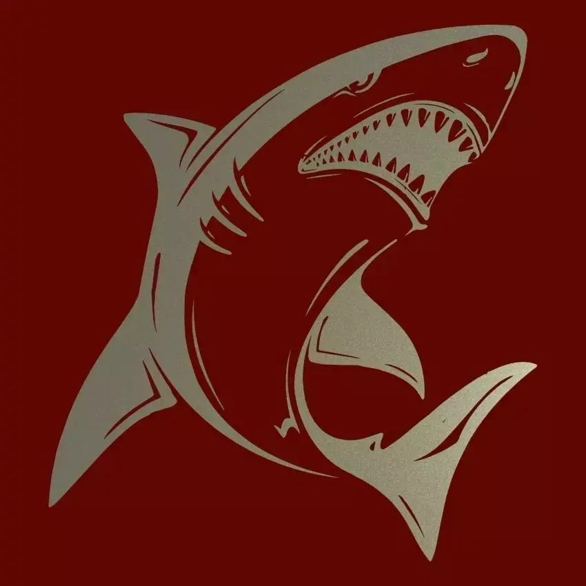 2d vectors DXF EPS shark 3D model