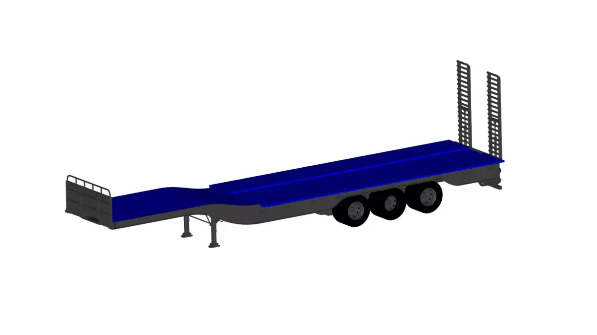 Truck trailer  3D model V1