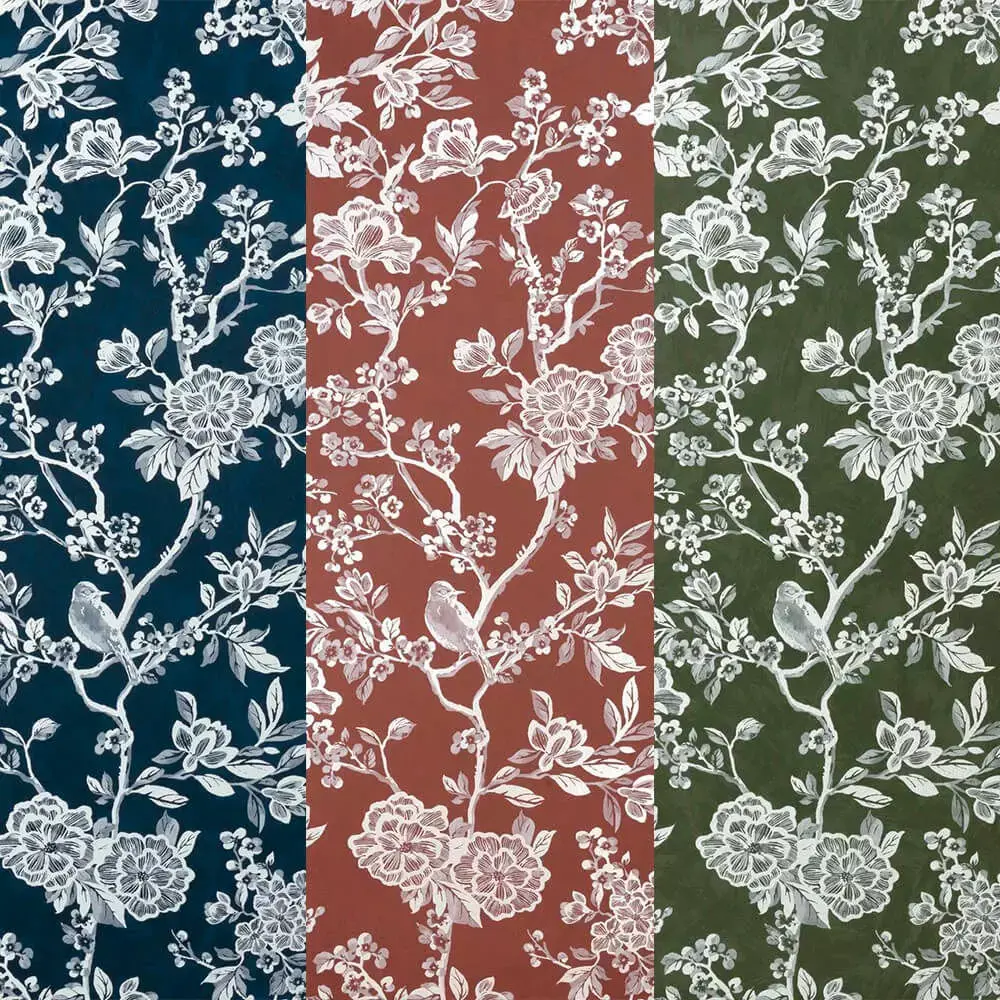 Elegant Floral Chinoiserie Pattern  Texture