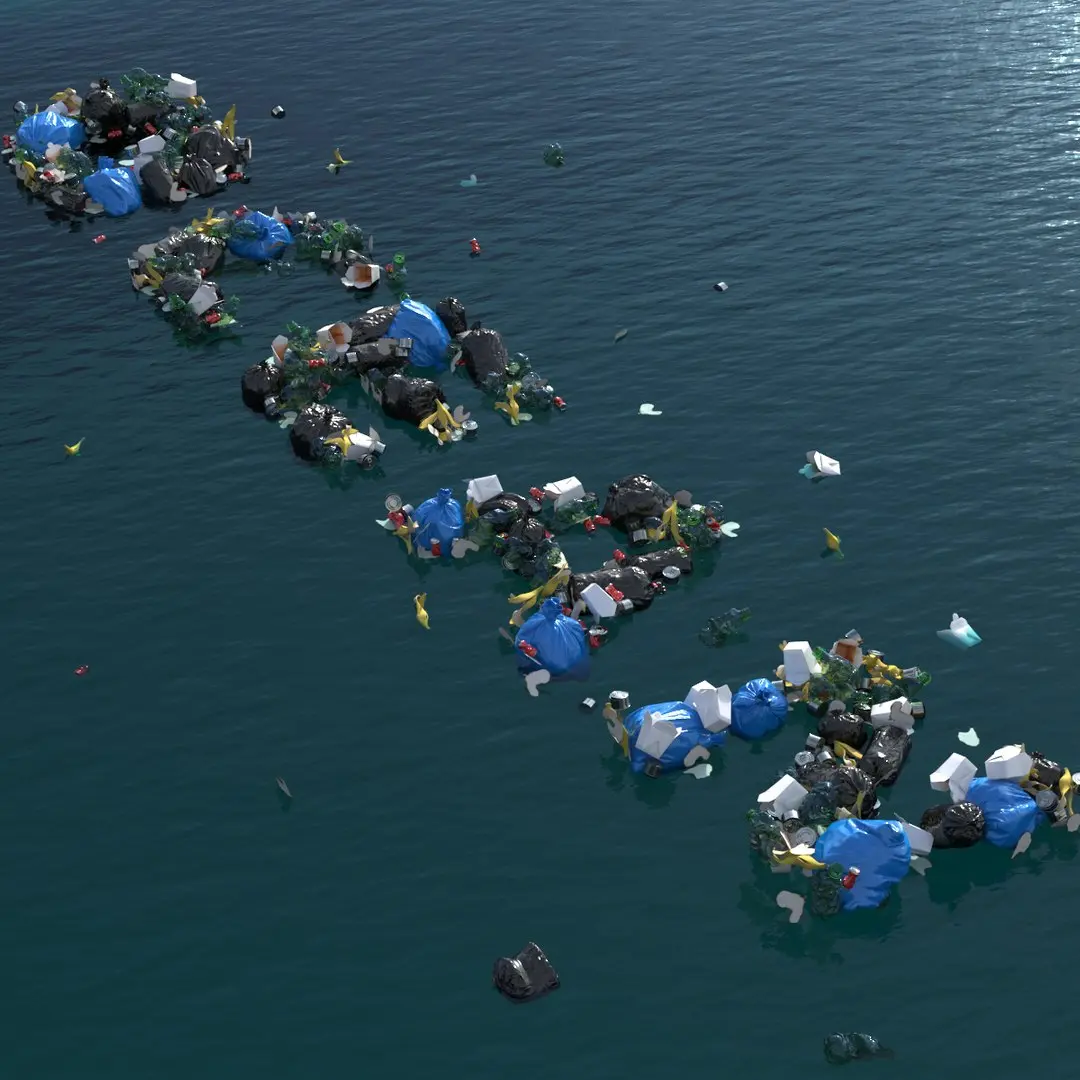 Trash Word Formation on Water Surface 3D model