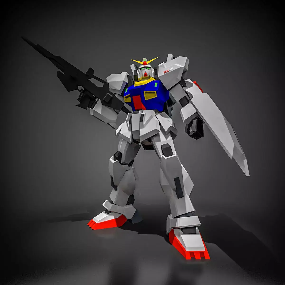 Gundam MKII Low-poly 3D model