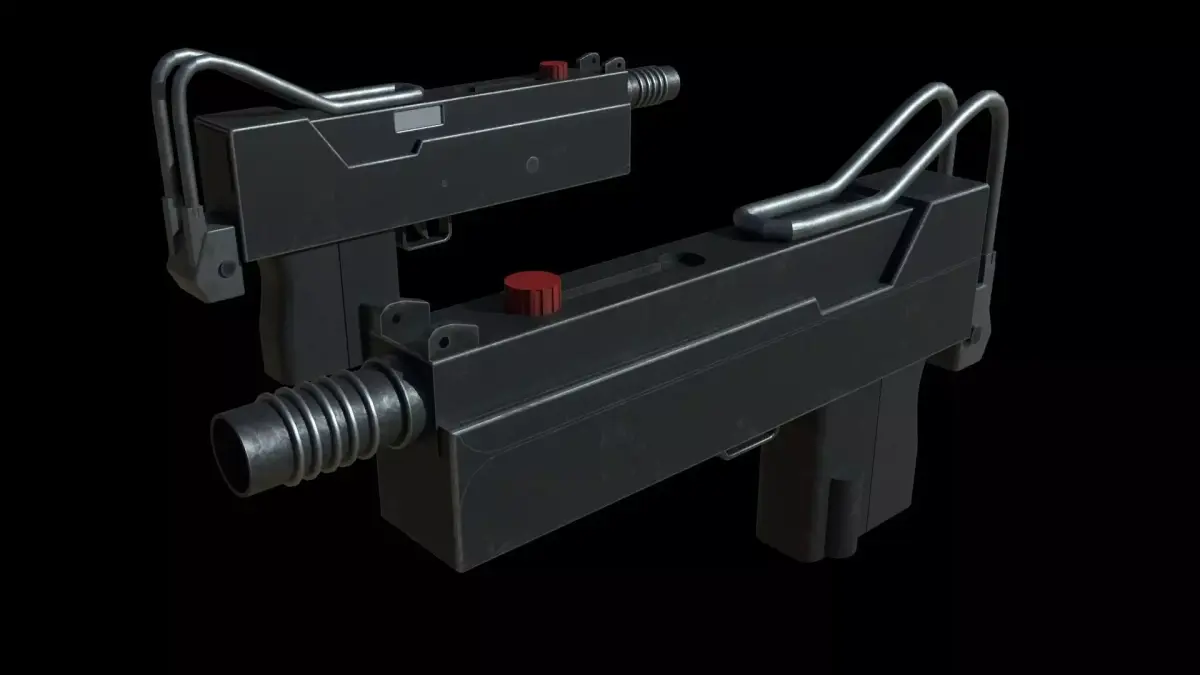 Submachine Gun Free low-poly 3D model