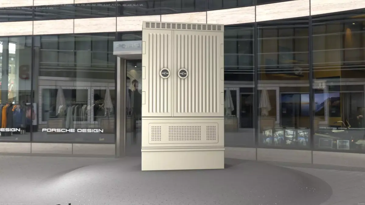 Electrical Distribution Cabinet 172 Low-poly 3D model