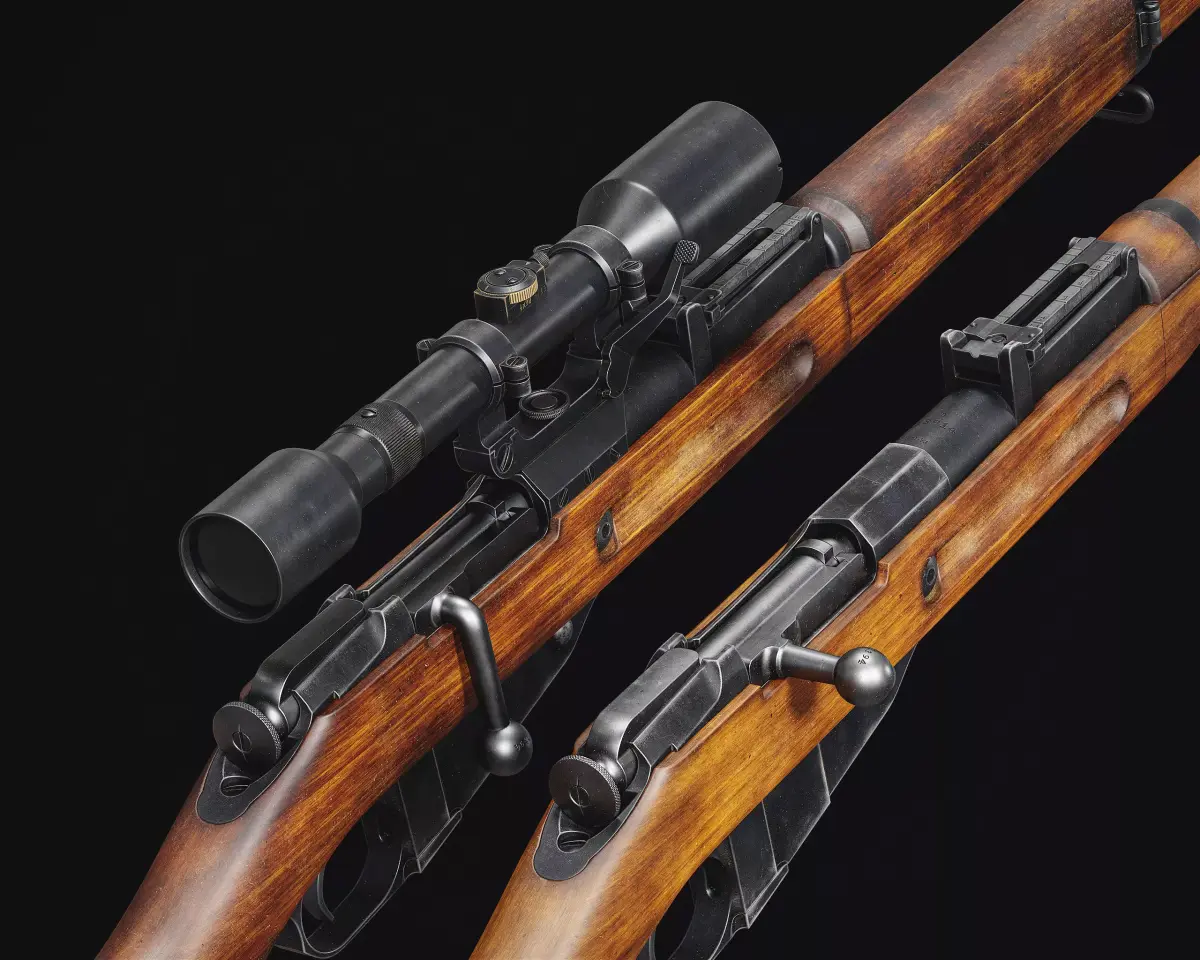 Finnish Mosin  Low-poly 3D model