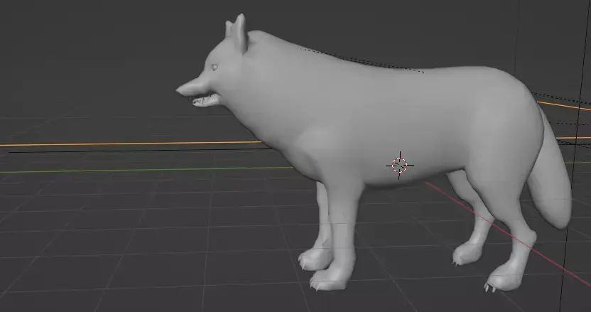 Grey Wolf Low-poly 3D model