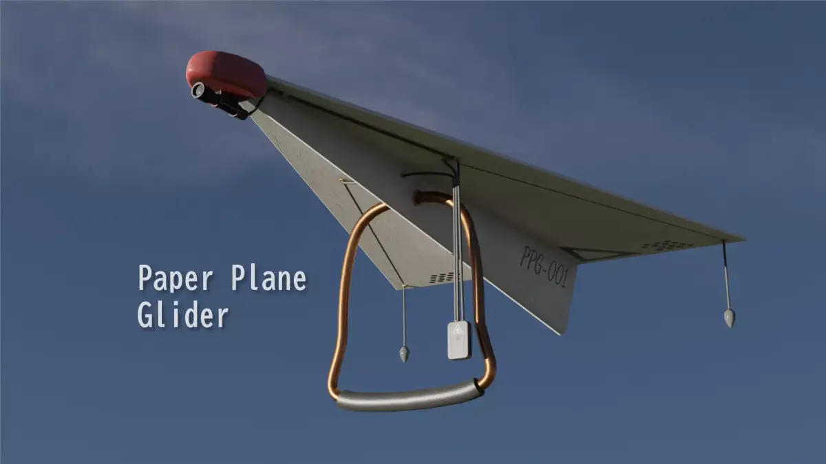 Paper Plane Glider Low-poly 3D model