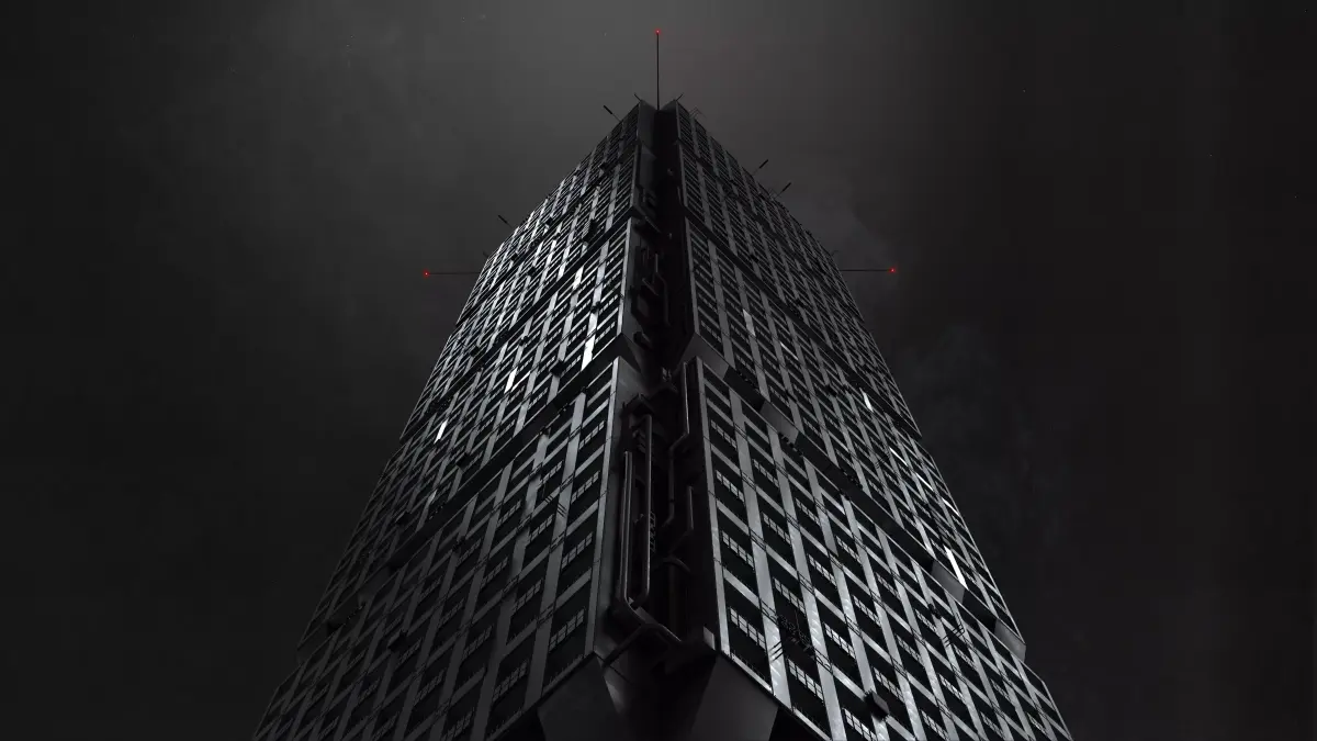 Brutalist Scifi Housing Block 3D model