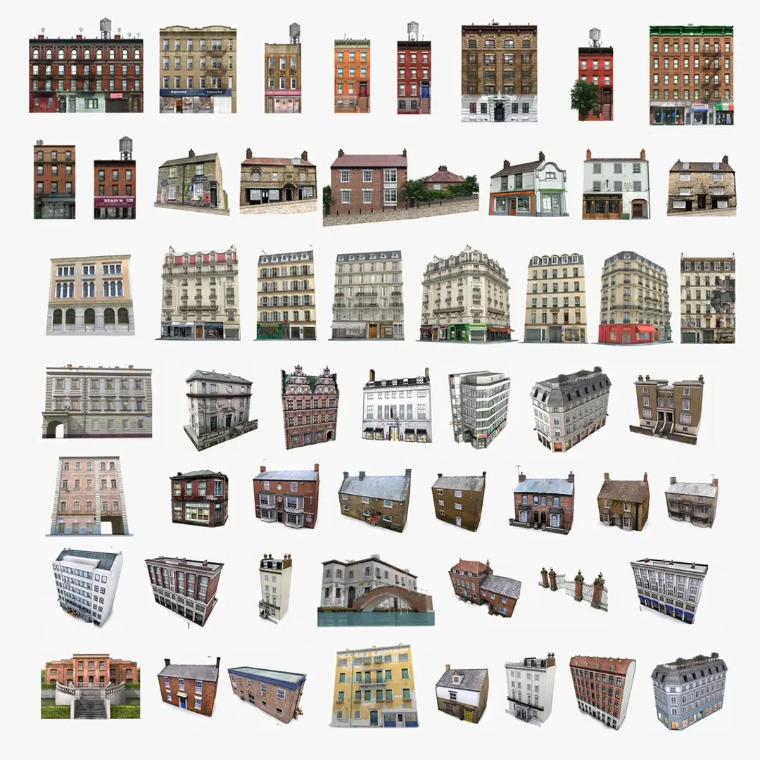 54 Realistic House Game Collection 3D model