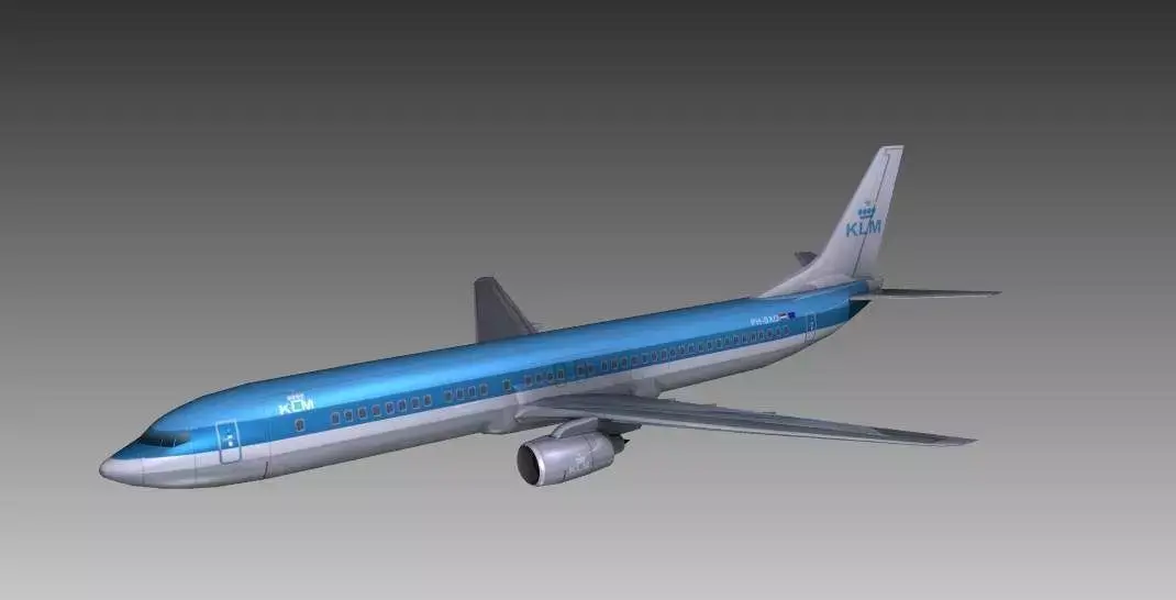 Boeing 737 KLM Low-poly 3D model