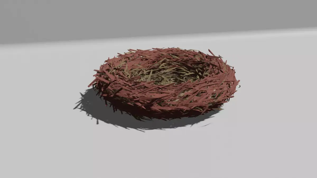 Bird Nest  Low-poly 3D model