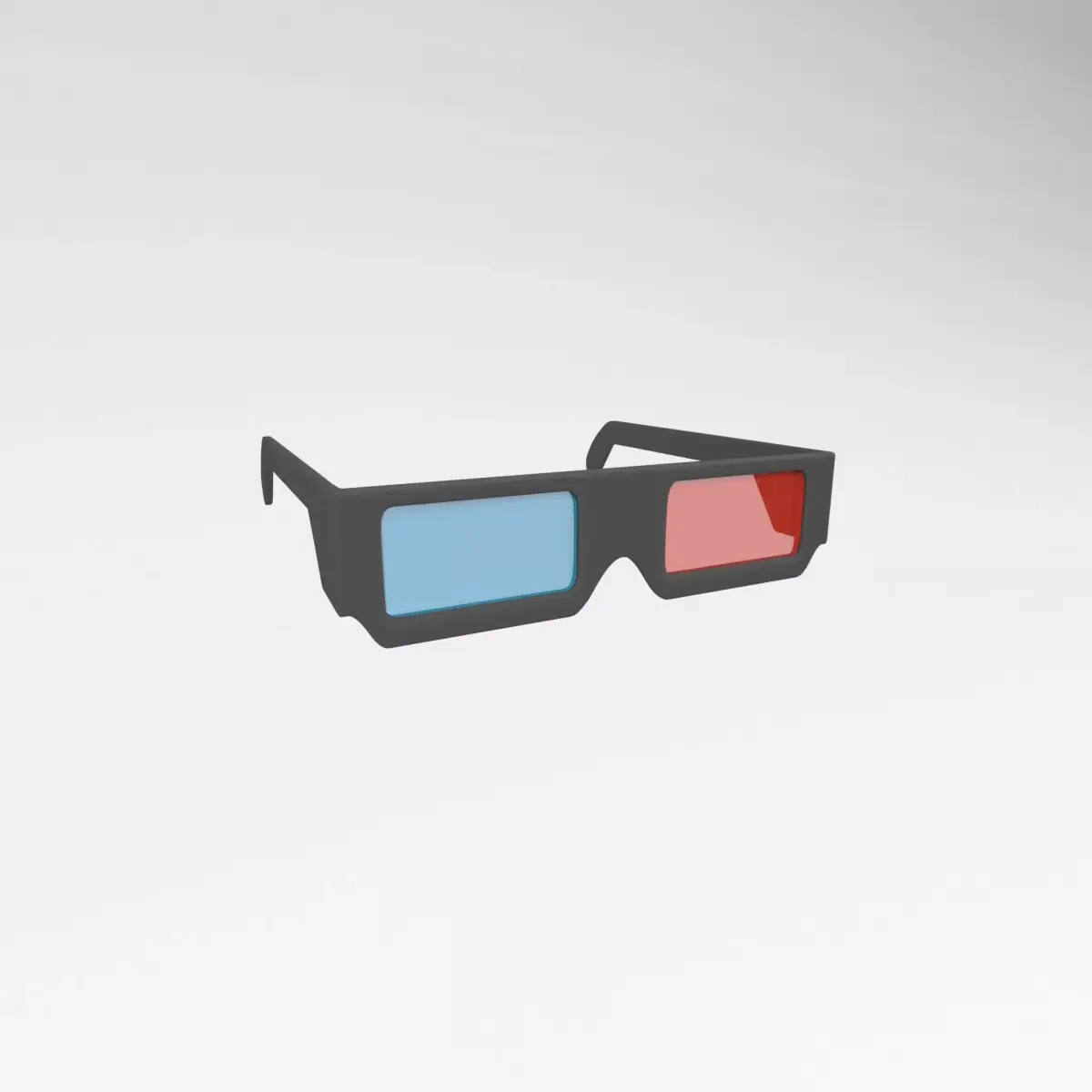 Cartoon 3D Glasses v1 002 Low-poly 3D model