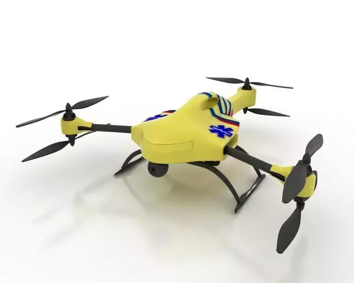 Ambulance Drone 3D model purchase