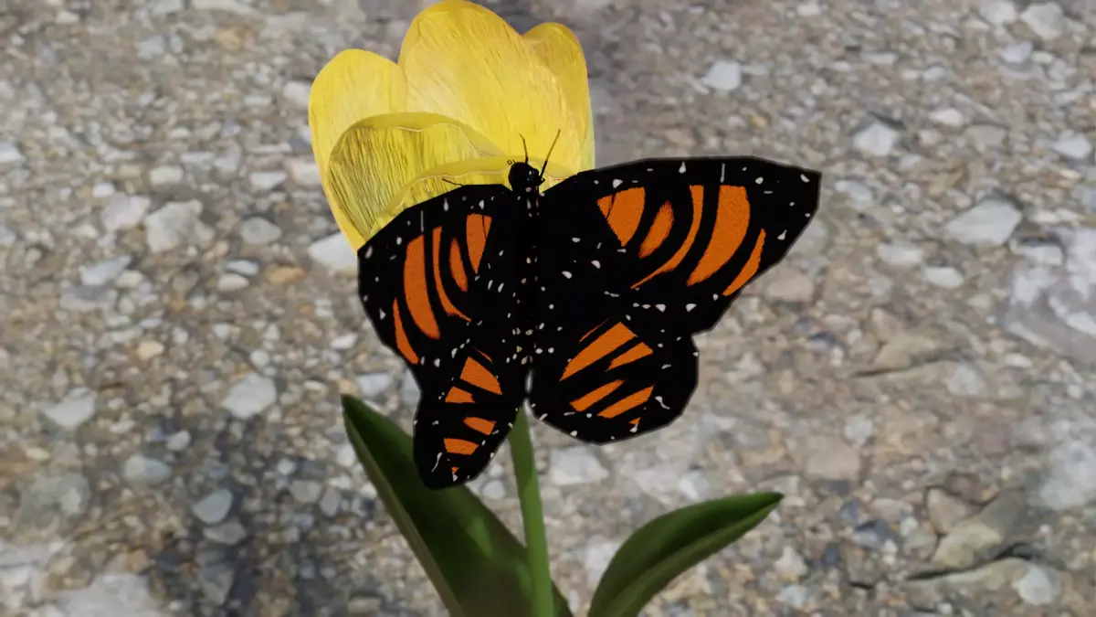 Procedural Butterfly Rigged Free low-poly 3D model