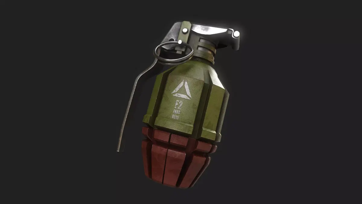 3D Military Asset Grenade Mk2  Low-poly 3D model