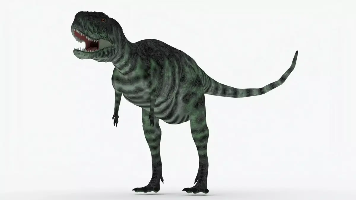 Green Abelisaurus No Rig Low-poly 3D model
