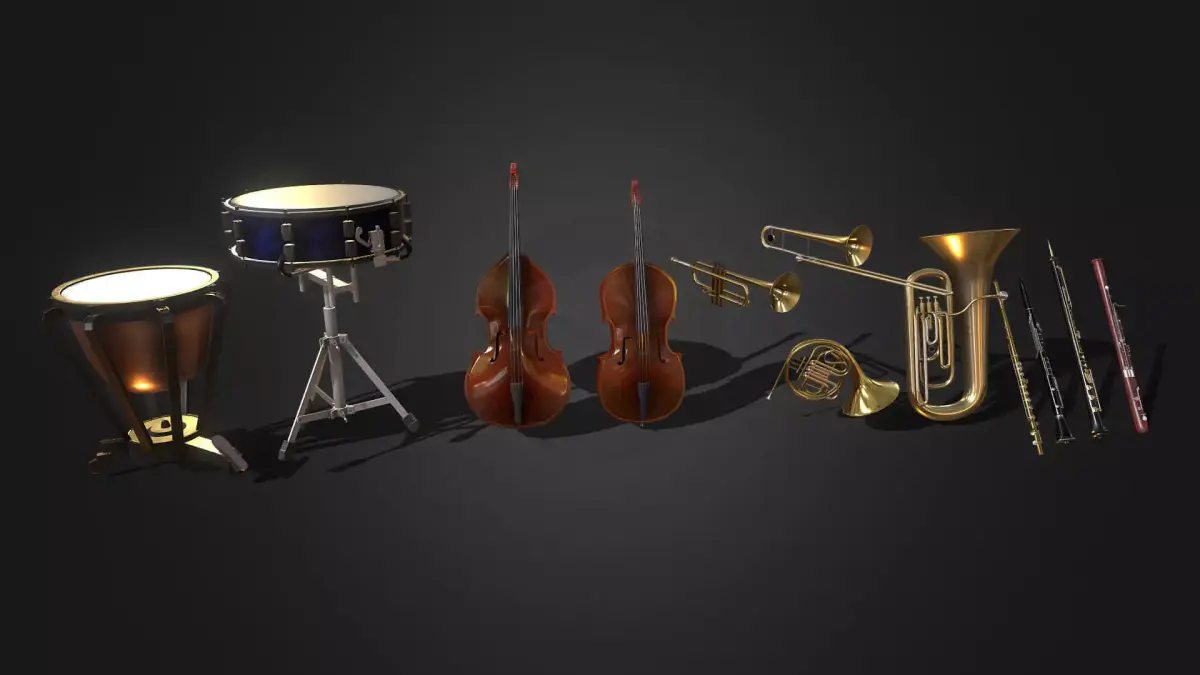 Orchestra Instrument Pack 3D model