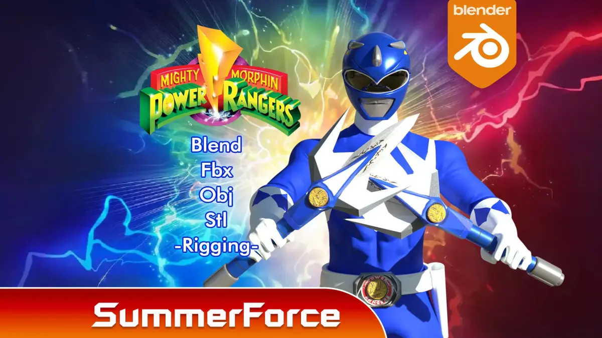 Blue Ranger - Mighty Morphin Power Ranger 3D model