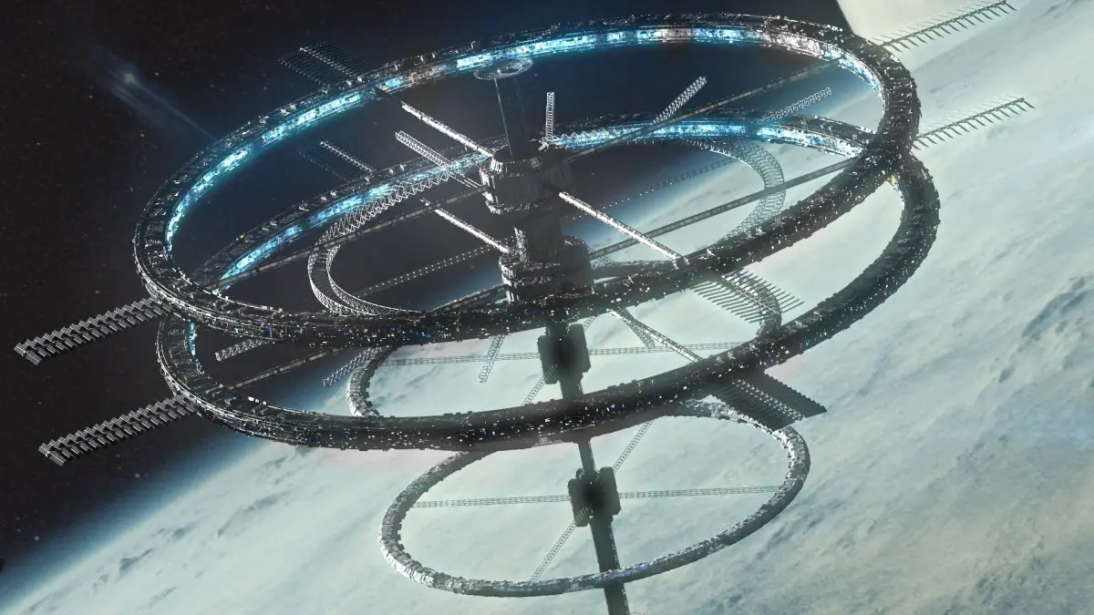 Sci Fi Space Station PBR Futuristic Ship City 3D model purchase