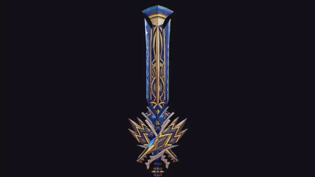 Sword Magical Cutting Fantasy Melee Dagger Iron Blade Saber Low-poly 3D model 4