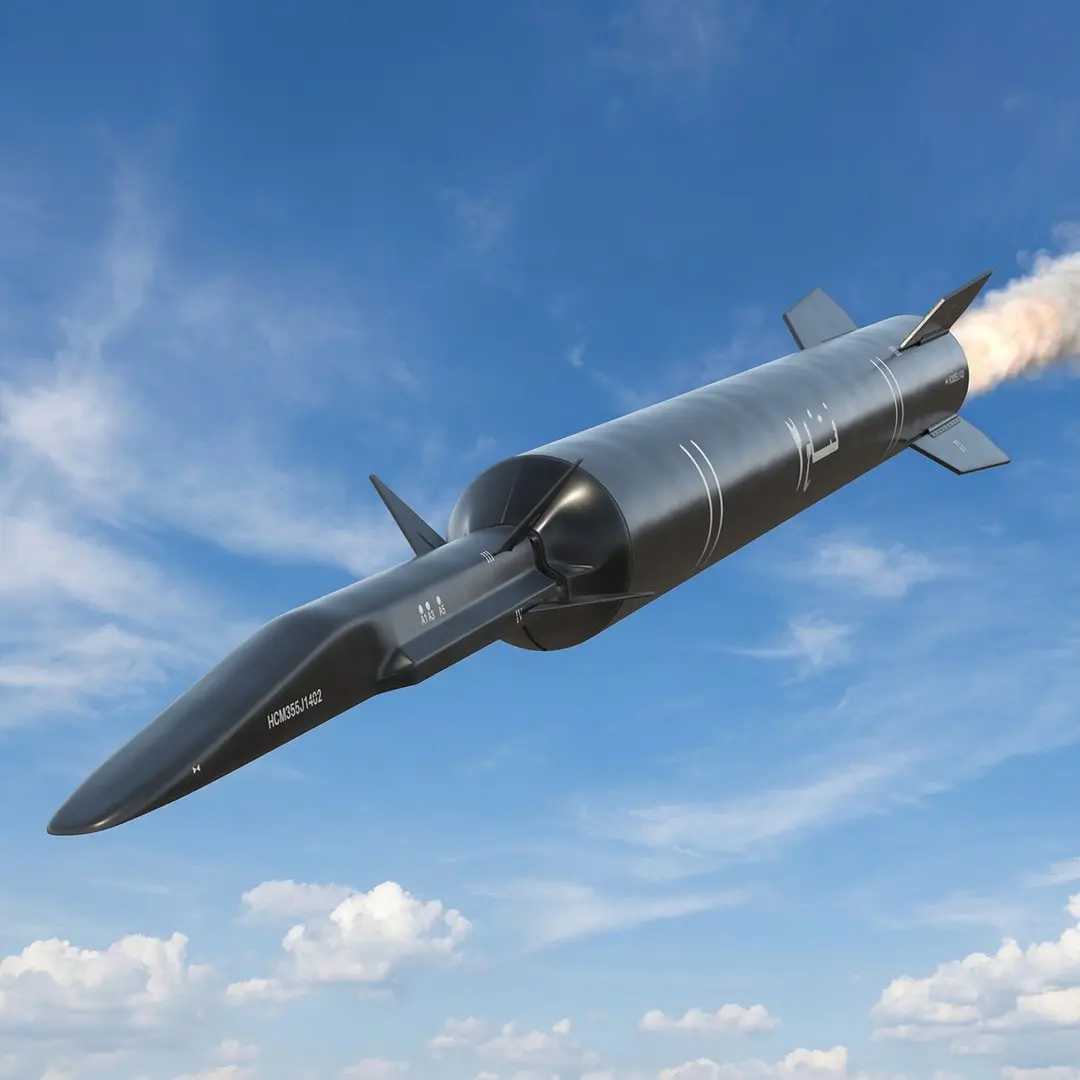 Fattah 2 Hypersonic Missile Black 3D model
