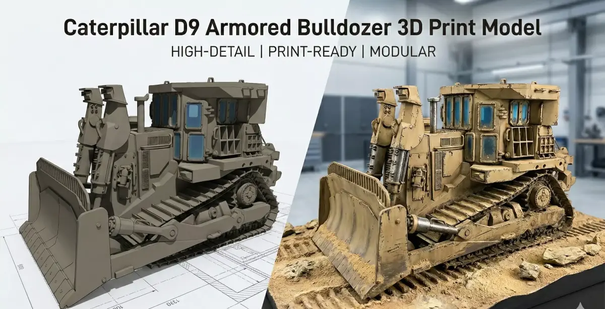 IDF D9 armored bulldozer 3D print model