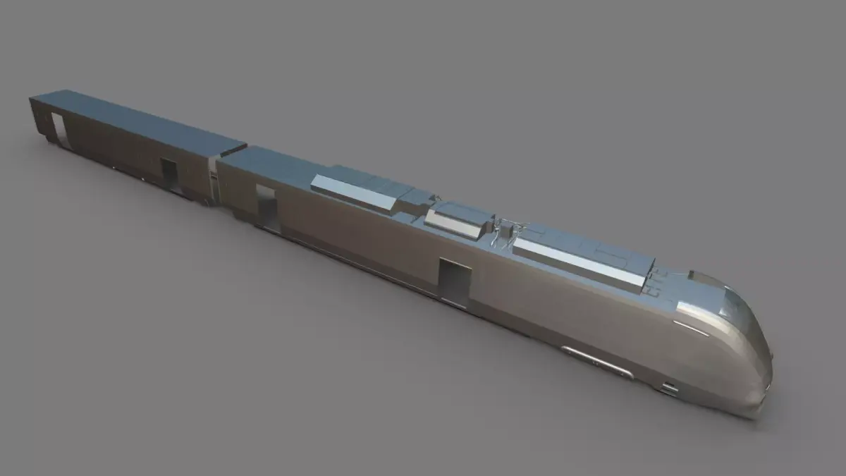 bullet train case 3D model Free low-poly 3D model