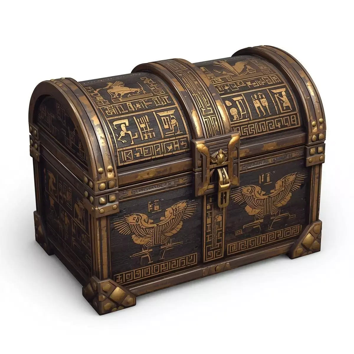 Ancient Egyptian Treasure Chest Low-poly 3D model