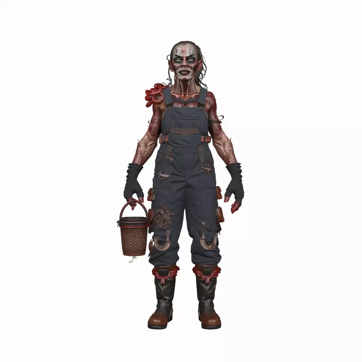 Detailed World of  Undead Fisherwoman 3D Model 3D model