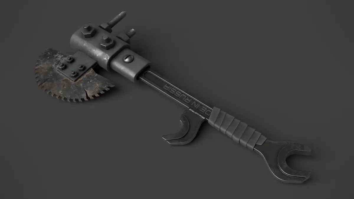 Modifiable Strike Weapon 12 Low-poly 3D model
