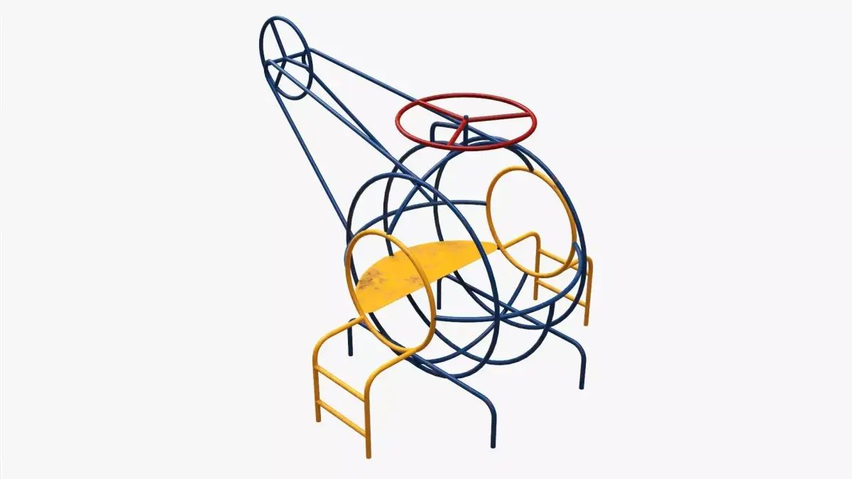 Outdoor playground helicopter 3D model
