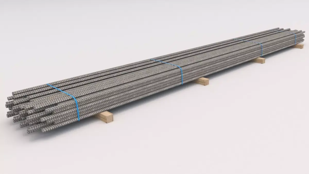 Reinforcing Steel Pallet Low-poly 3D model