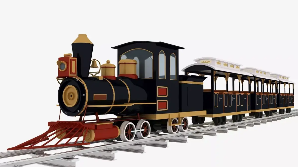 Amusement Park Train 3D model buy