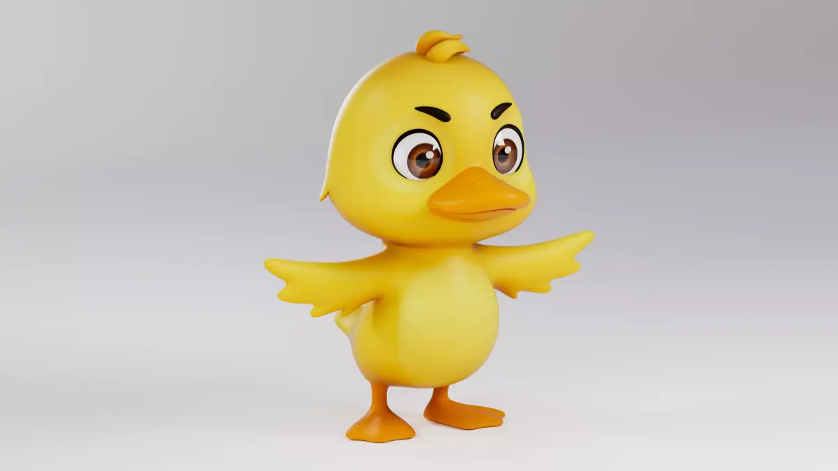 Cartoon Duck 3D model shop