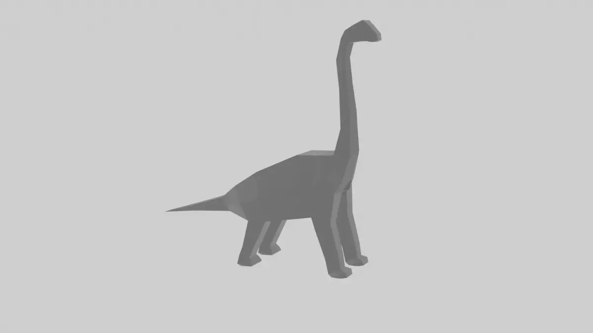 Brachiosaurus dinosaur Free low-poly 3D model