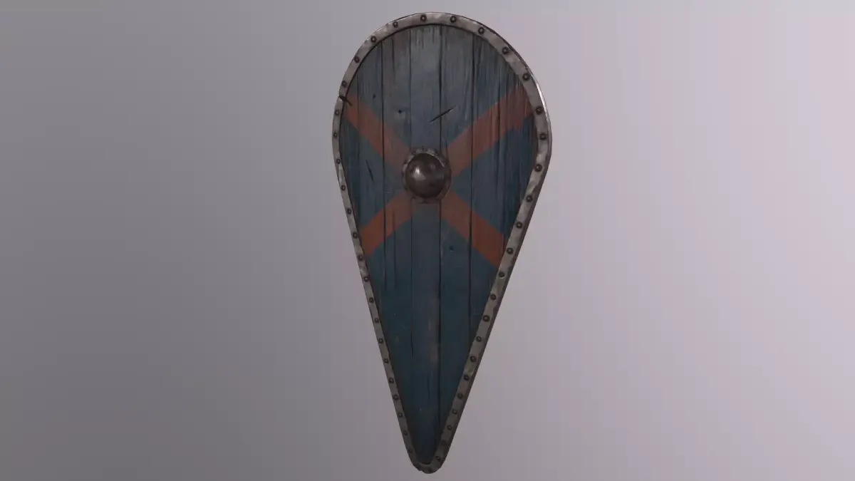Medieval Kite Shield Low-poly 3D model