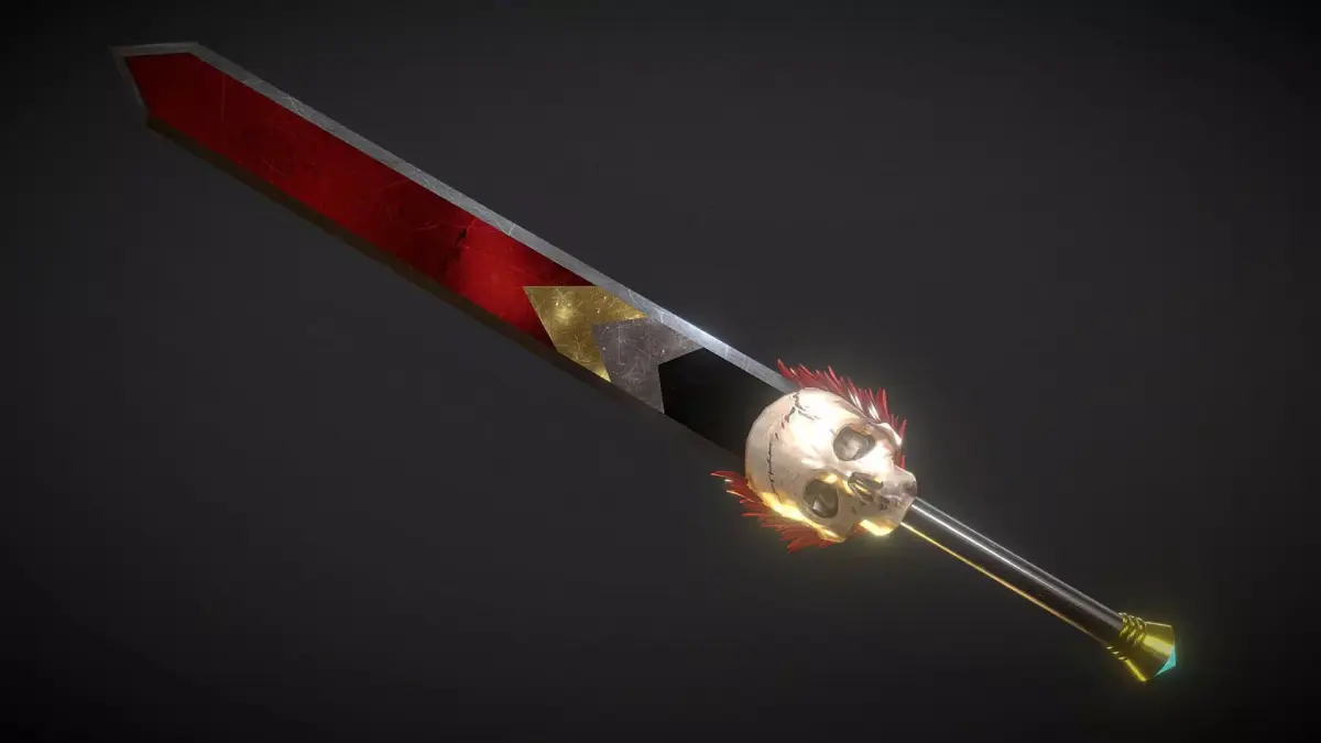 Stygius the Blade of the Underworld Low-poly 3D model