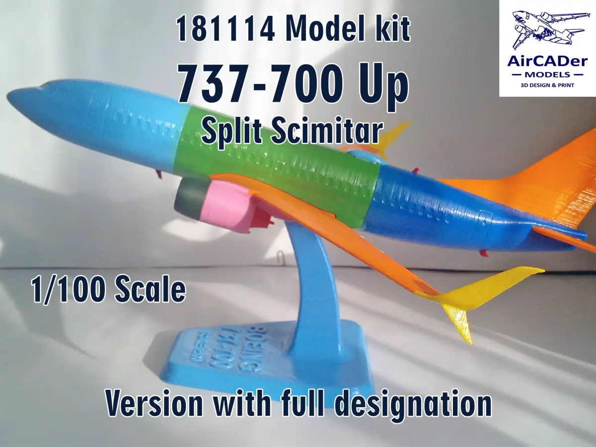 181114 Model kit Boeing 737-700 Split Scimitar Up 3D print model