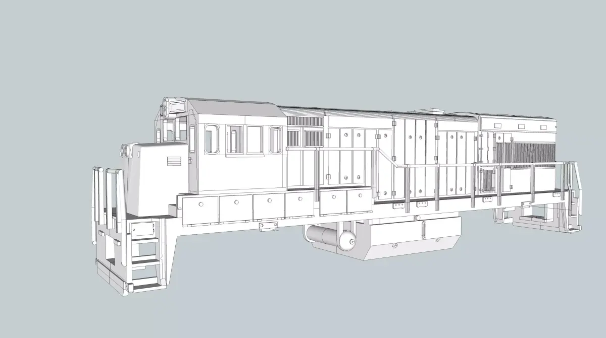  GE U18B Locomotive Shell N Scale 3D print model