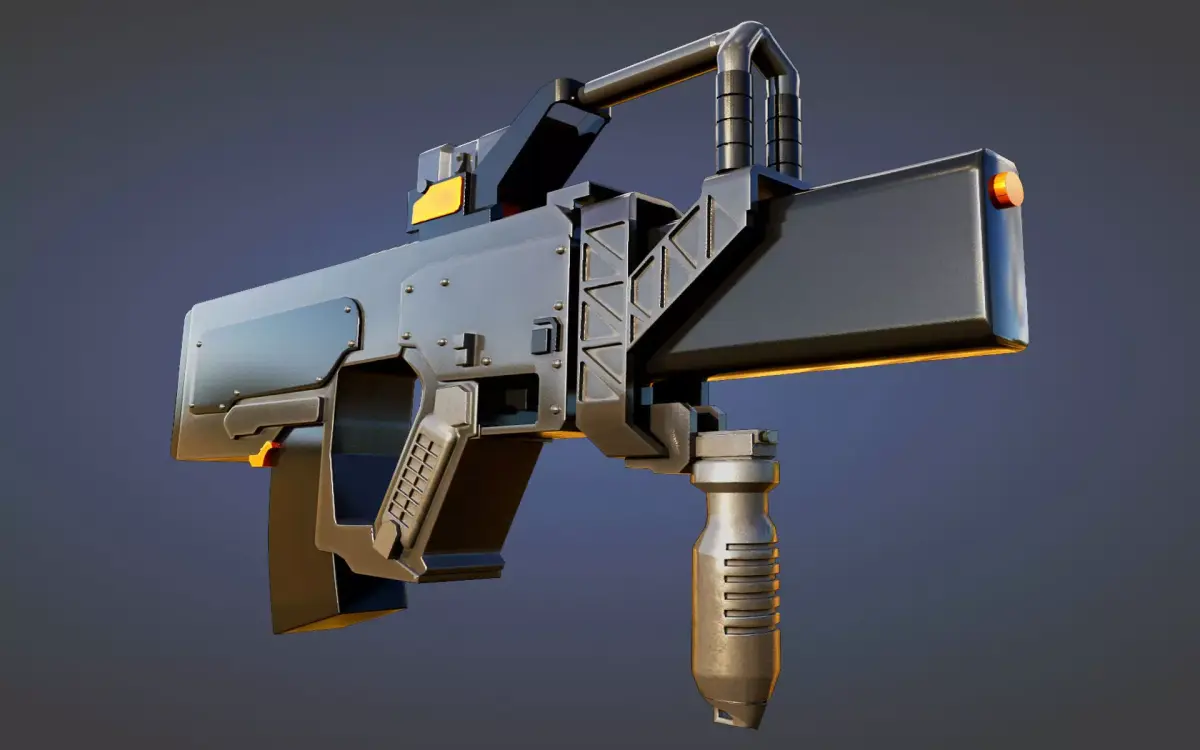 Rifle - Electric Stunt Rifle Low-poly 3D model