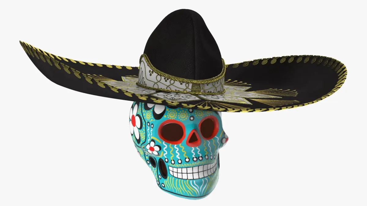 Mariachi Calavera Cielo Alegre 3D model